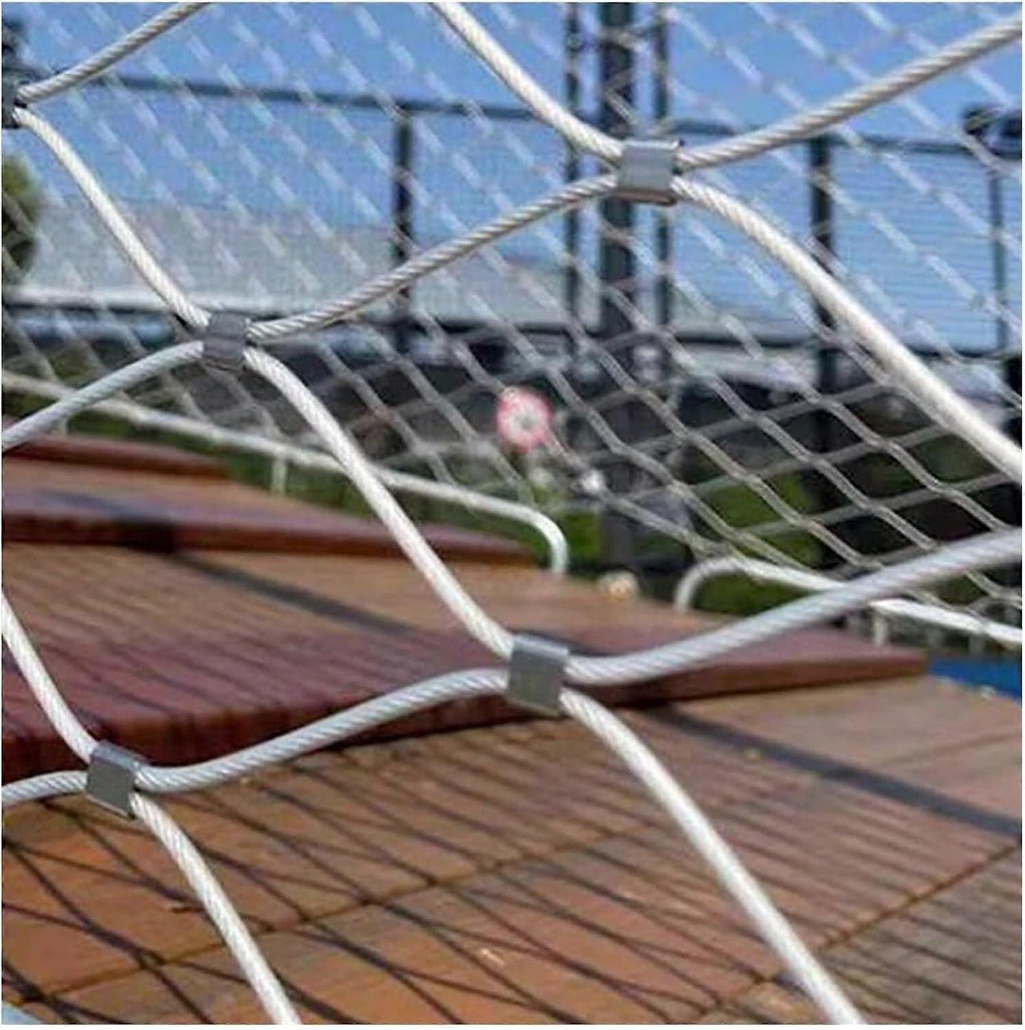 Wire mesh, rope mesh, fence mesh, snap fasteners, flexible woven fence mesh holes for the cottage garden (2 mm, 20 cm) 2mm 20cm.
