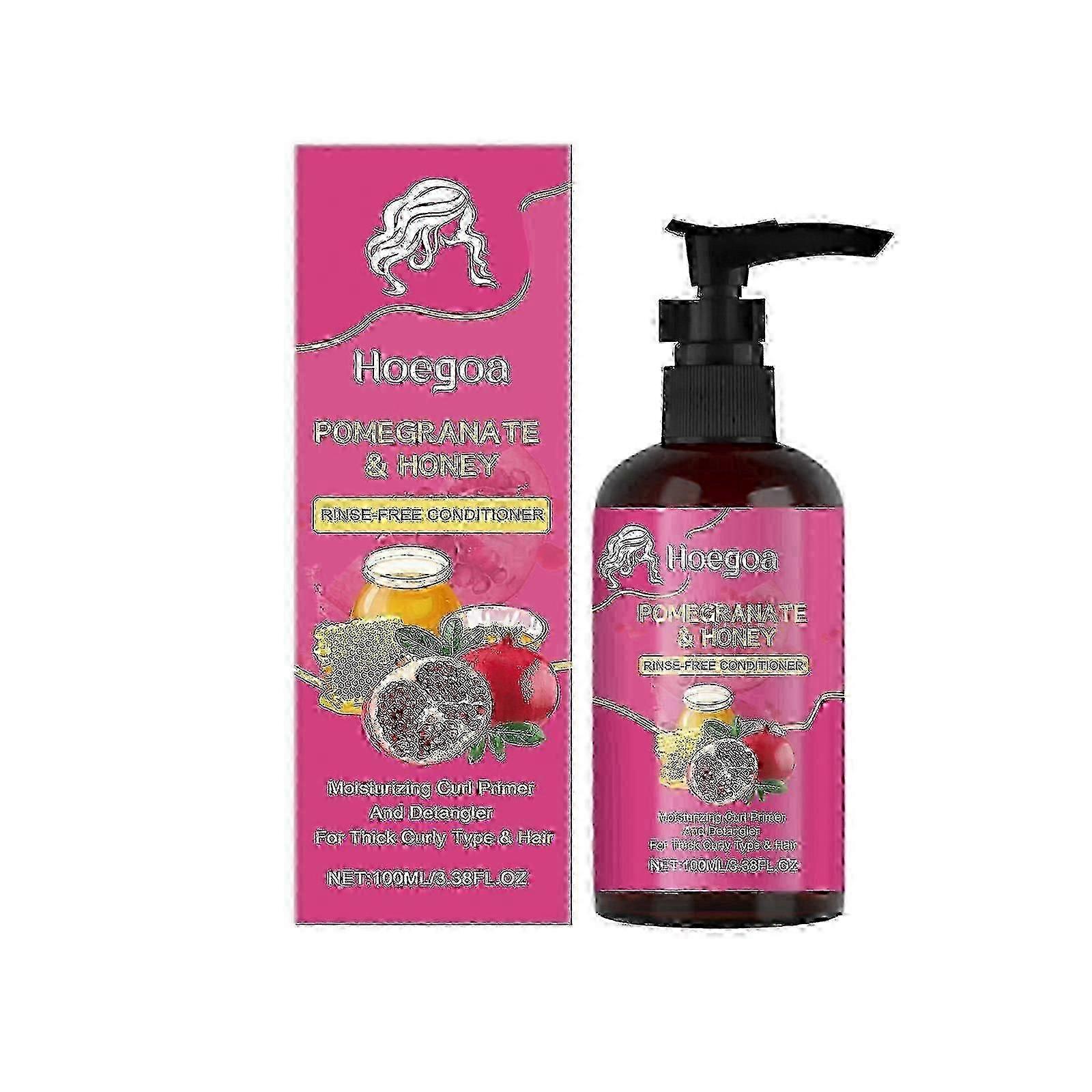 L’après-shampooing sans rinçage à la grenade nourrit les cheveux secs et adoucit les cheveux en douceur Après-shampooing hydratant et éclaircissant