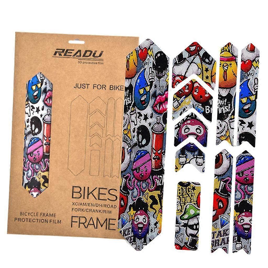 Bicycle frame protective film for scratches and wear color 3