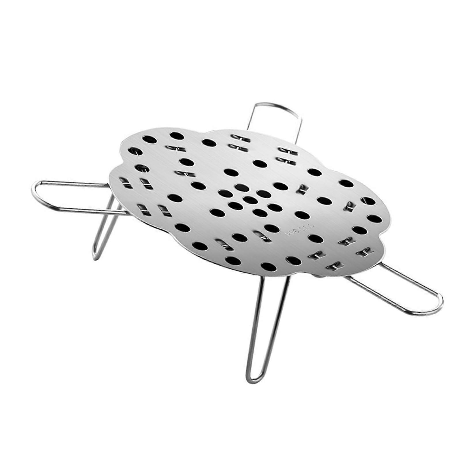 Spacesaving steam rack, stable 304 stainless steel tray with removable legs for functional cooking