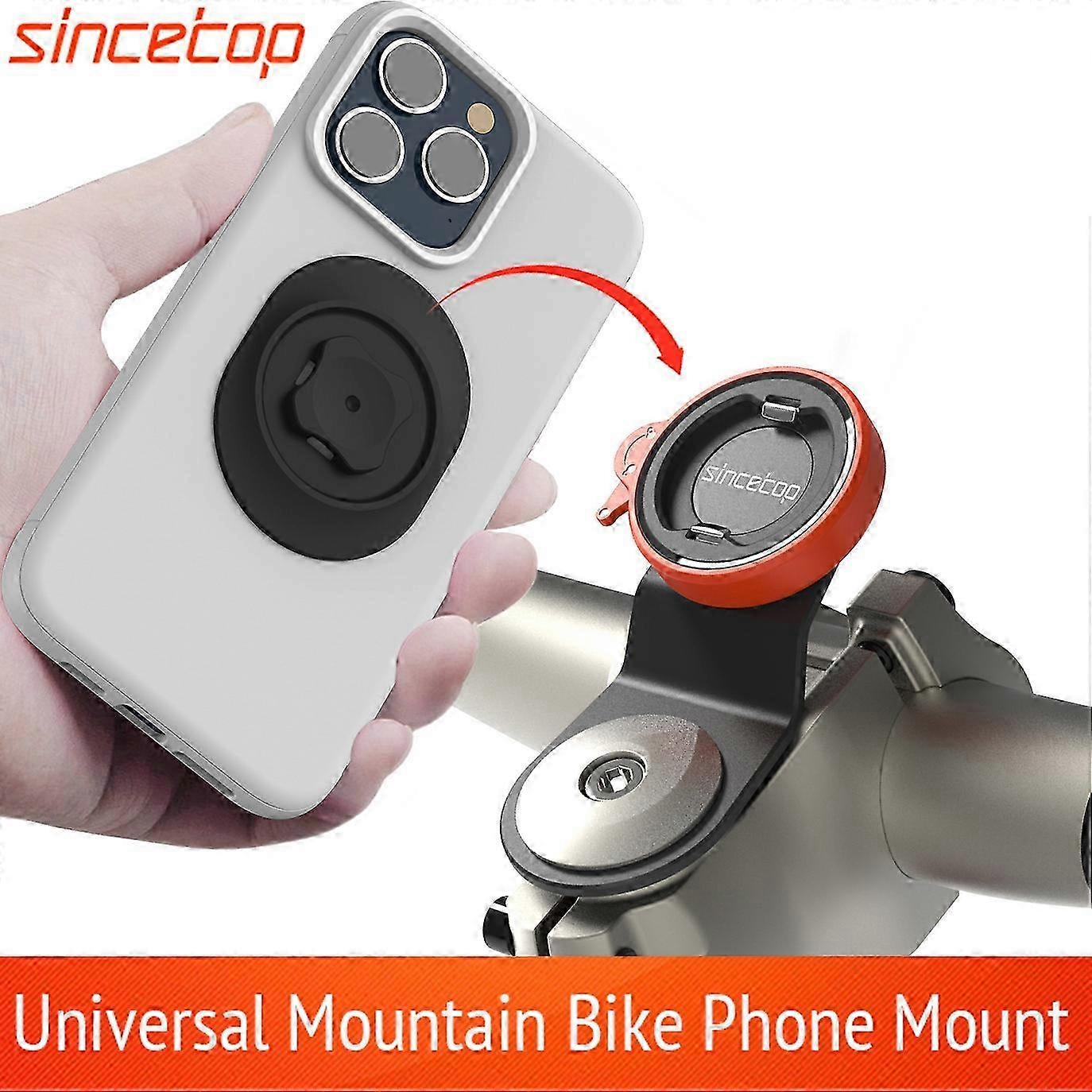 Universal Aluminum Phone Holder for Bicycles, Quick Attach/Detach Cycling Clamp for Mobile Devices, Compatible with Various Brands and Model