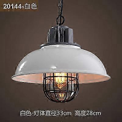 Pendant Light E27 Industrial Ceiling Chandelier 33CM (Suitable for White-33CM)