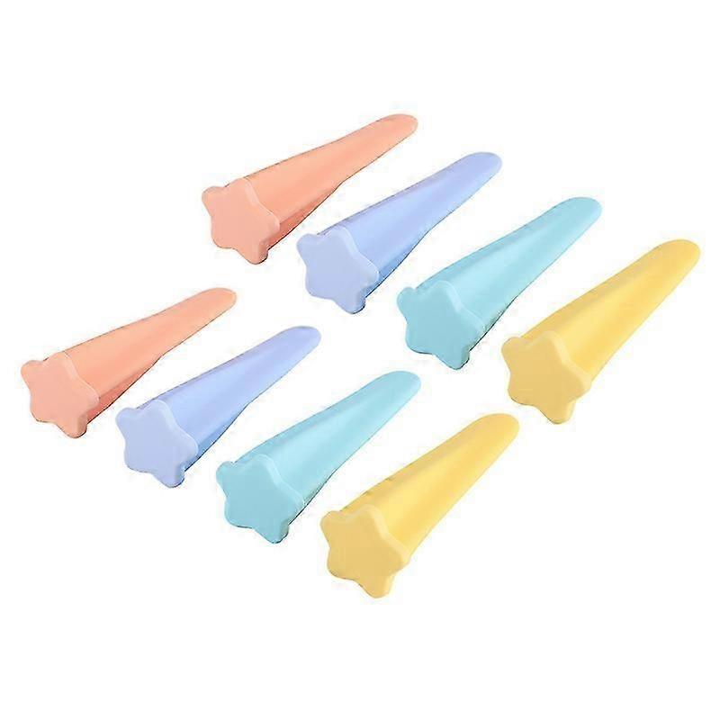 8 Pack Popsicle Molds, Silicone Ice Popping Molds with Lids Reusable Easy Release Ice Cream Maker f