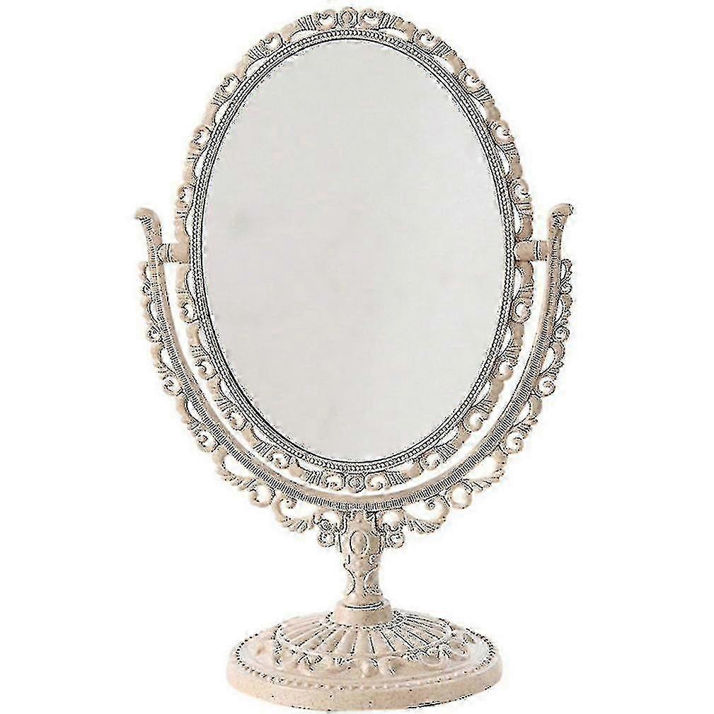 Face Mirrors Round Double Sided Cosmetic Mirror Foldable Makeup Table Mirror With Flip Golden