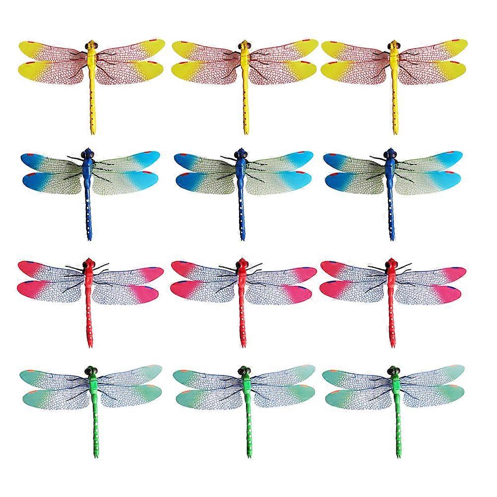 20PCS Realistic Dragonfly Decor Simulation Ornaments for Garden and Home Decoration – Beautifully Crafted Adornments