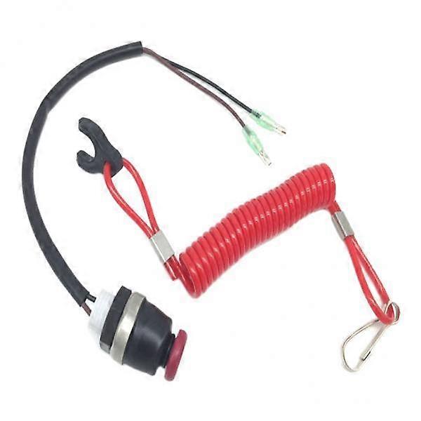 3xBoat påhængsmotor kill stop switch sikkerhed tether cord snor til
