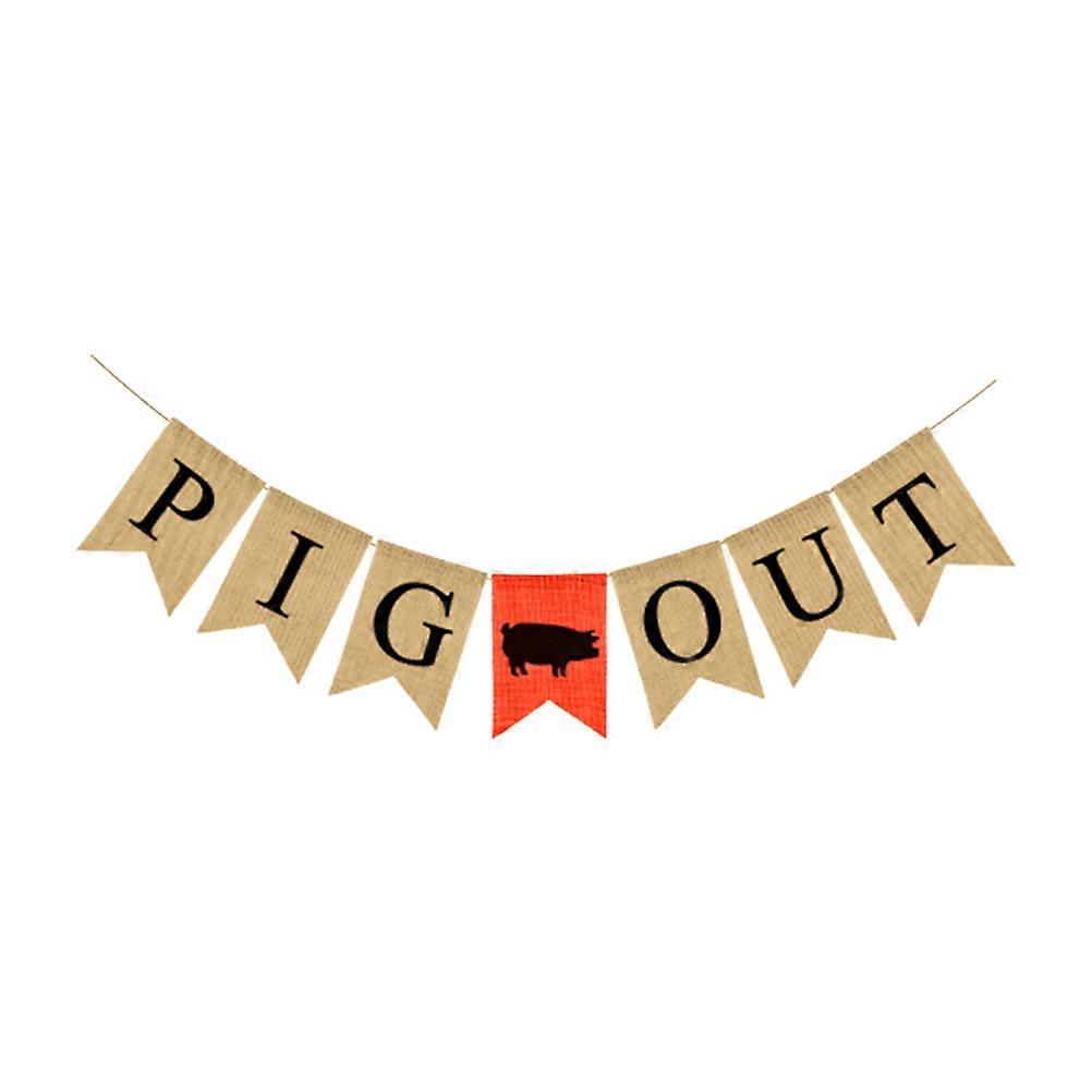 Farm Celebration Decor, Burlap Hanging Flags Ideal for Parties and Special Occasions