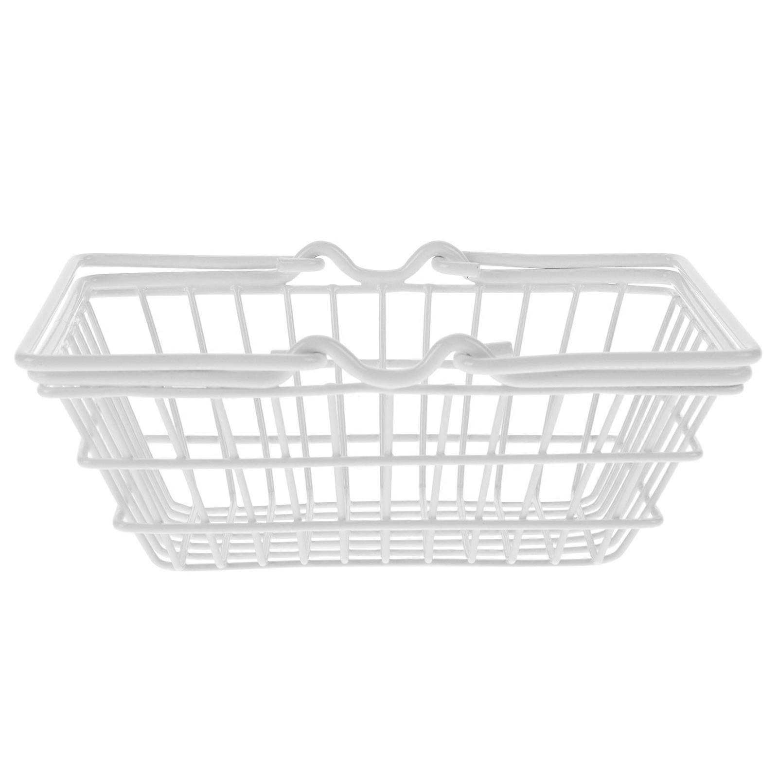 Metal Grocery Basket with Handle, Multi-Purpose Case for Home Office