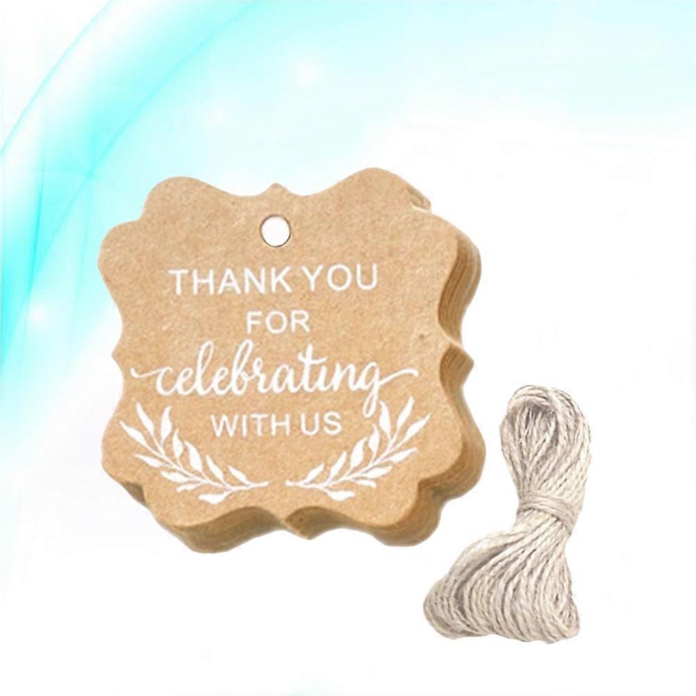 Wedding Send-Off Tags Kraft Paper Hanging Tags for Wedding Party present Tag Khaki 4.5x4.5cm 100Pack