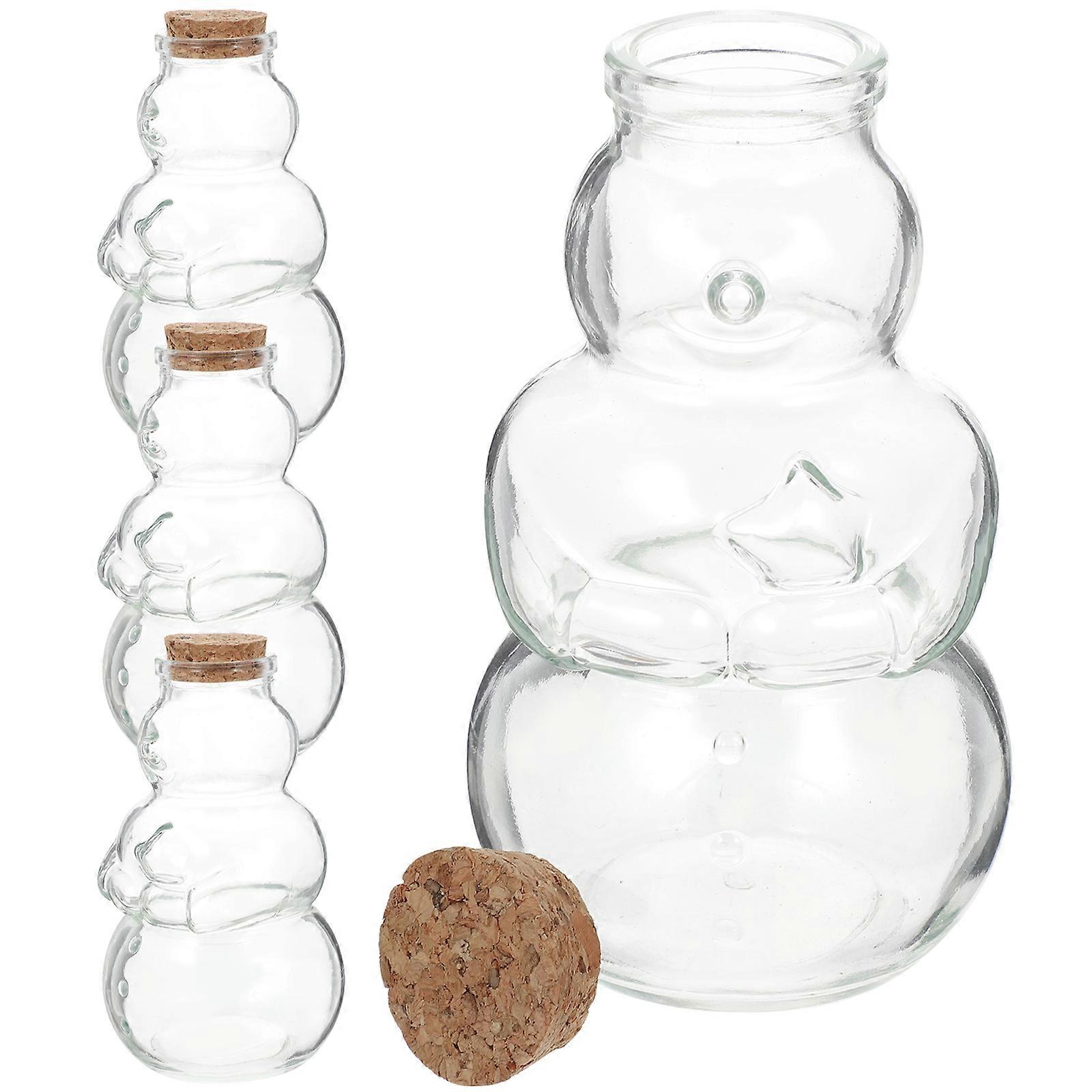 Transparent Wishing Bottle Glass Message Bottles Diy Design For Baby Shower Decor 4Pcs