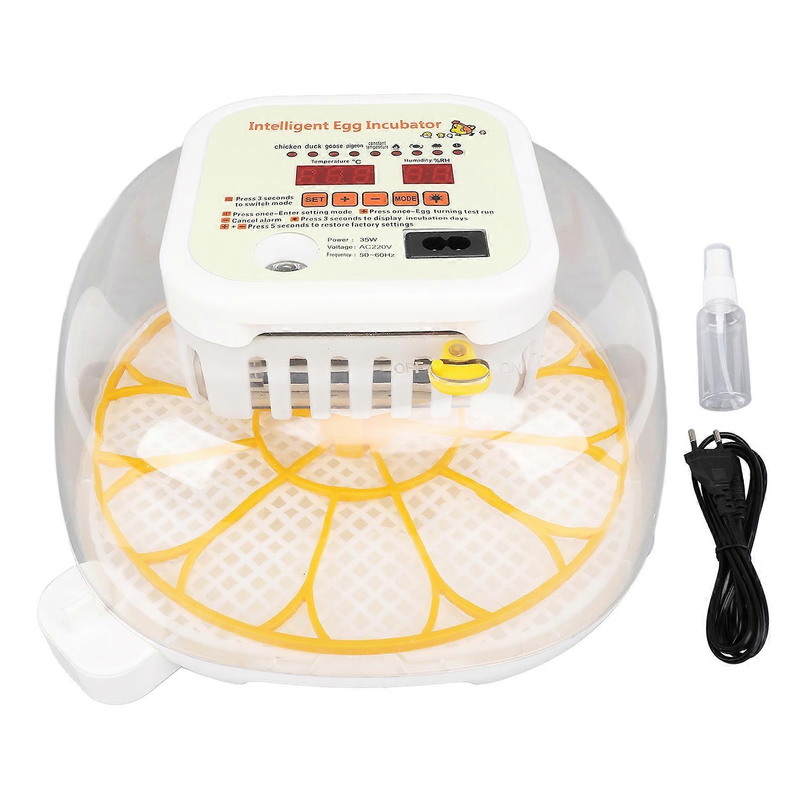12 incubateur d’œufs affichage led contrôle de la température rotation automatique multifonctionnel pour les poulets œufs de caille prise ue 220V