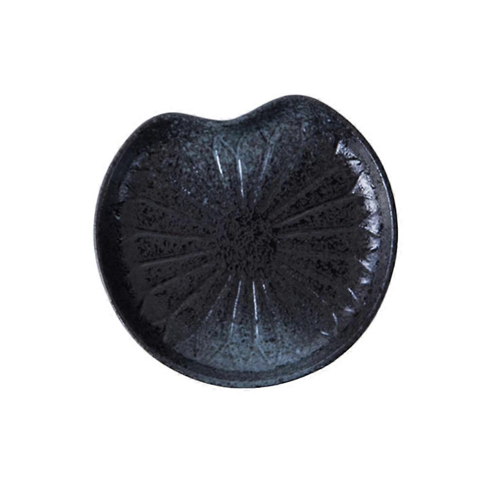 Ceramic Serving Dish Tableware Everyday Meals Food Serving Round Shape Black Color 1Pack