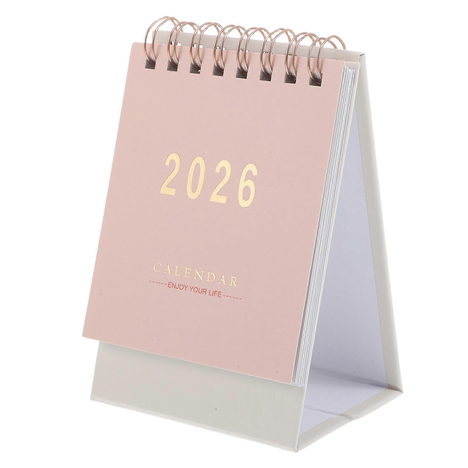 Mini Desk Calendar, Decorative Standing Calendar for Efficient Planning, Space Saving Tabletop Planner for Home, School and Office, Minimalist