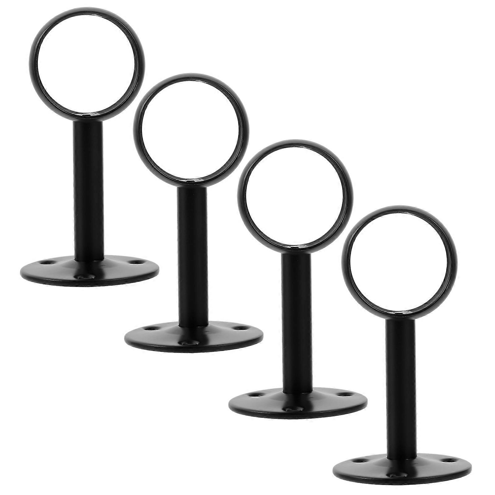 Ceiling Curtain Pole Brackets Wardrobe Rod Holder Durability Daily Use 4Pcs