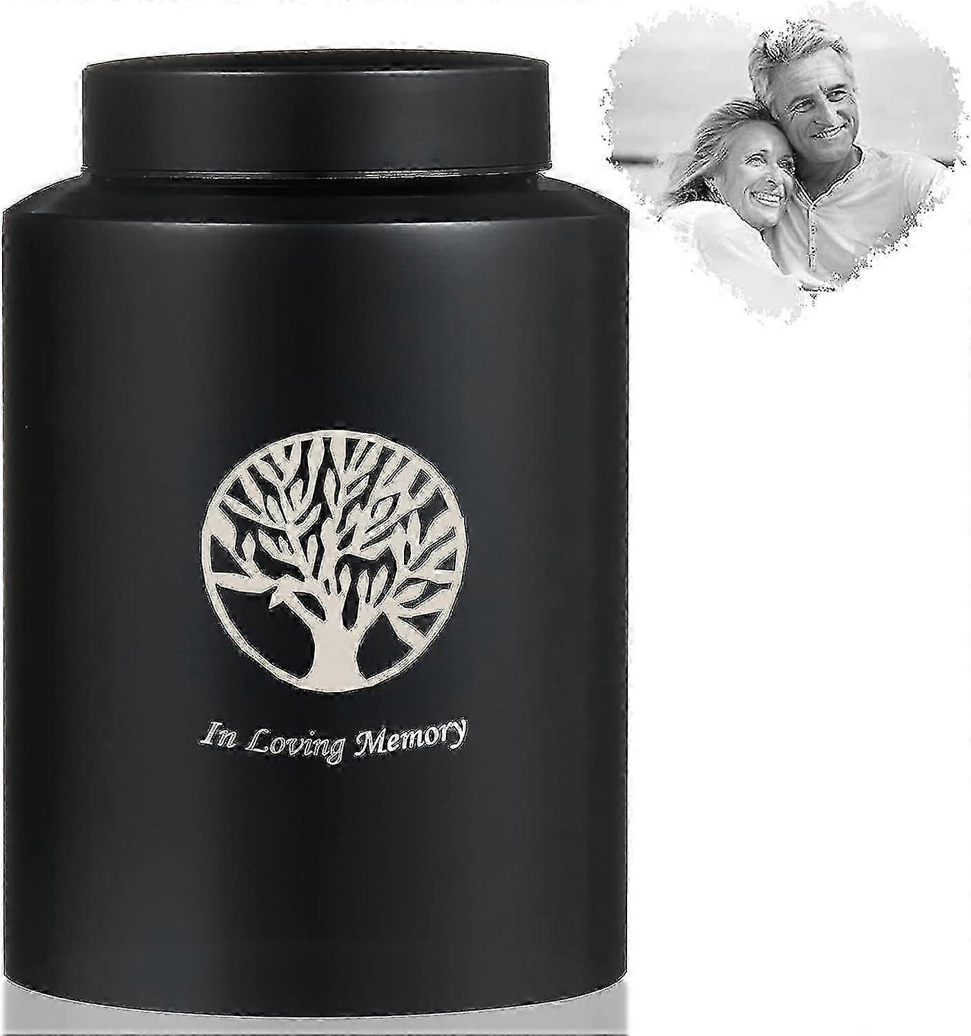 Cremation Ashes Urn Less Steel Urn With Thread Lid For Ashes Funeral Urn For Pet Ashes Funeral Urn In Loving Memory 5.1 X 7.5 Inches