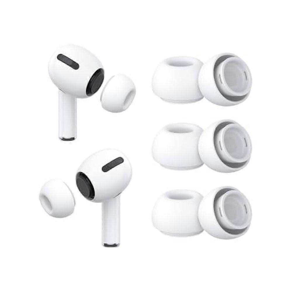 3 Pairs Replacement Ear Tips for Airpods Pro 2nd and Airpods Pro 1st with Noise Reduction Hole & Built-in Dust Guard, Soft Silicone Ear Tips for Airpo