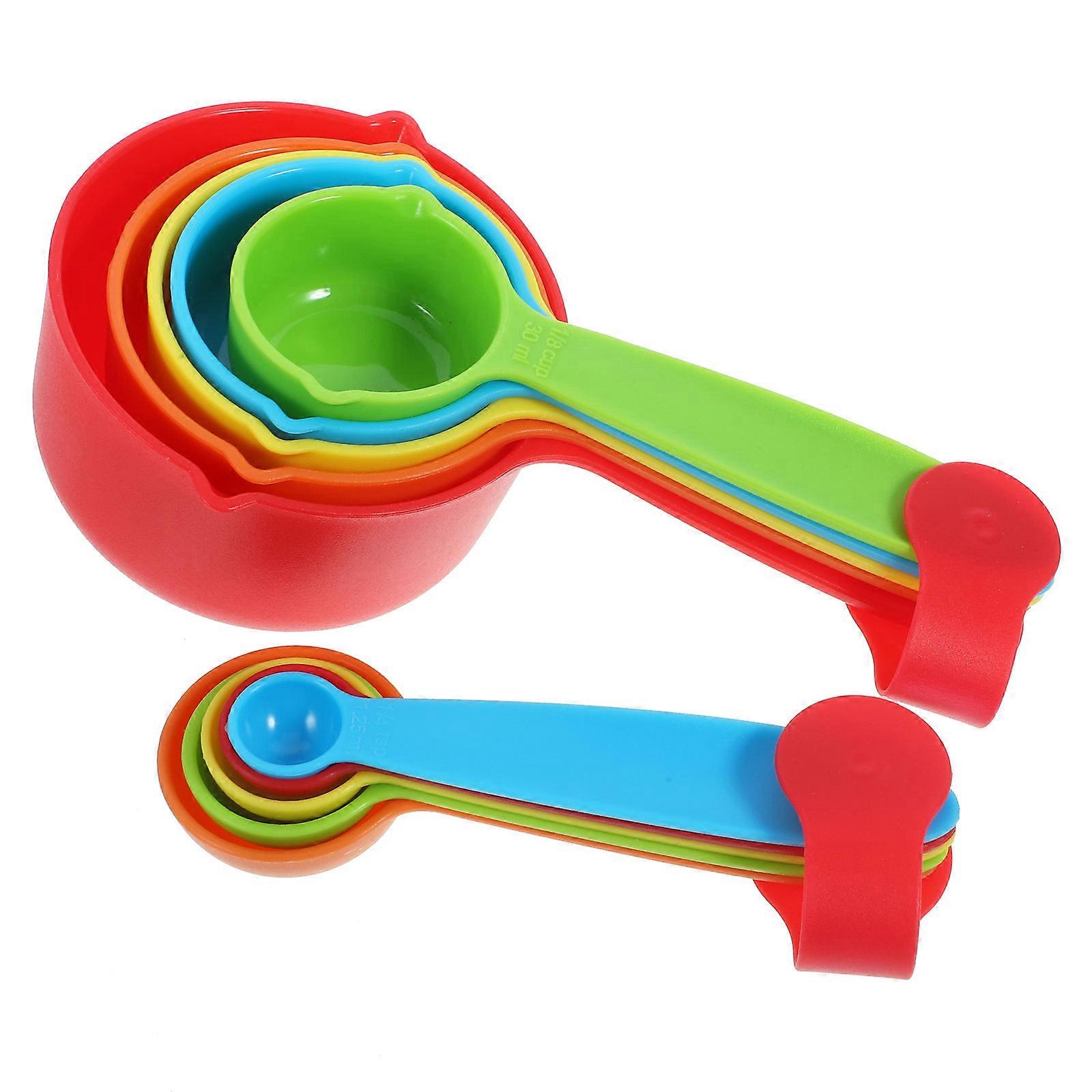 Cooking Measuring Spoons Stackable Baking Measuring Tools Multi Colored 1 Set