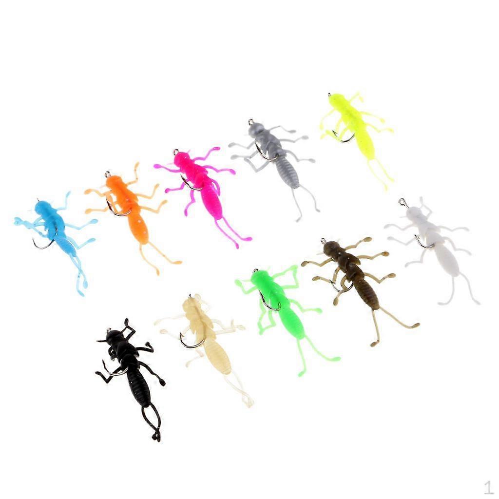 10pcs Artificial Stonefly Nymph Rubber Fishing Accessories Model with Legs
