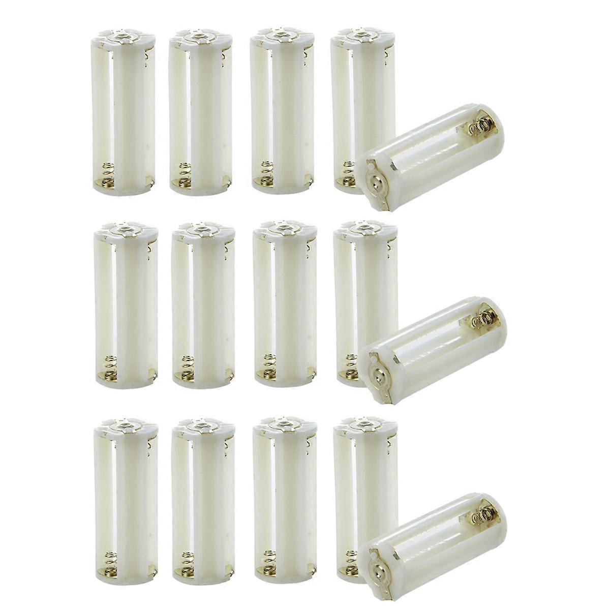 Flashlight Cylindrical 3 x AAA Battery Plastic Holder Box 5Pcs