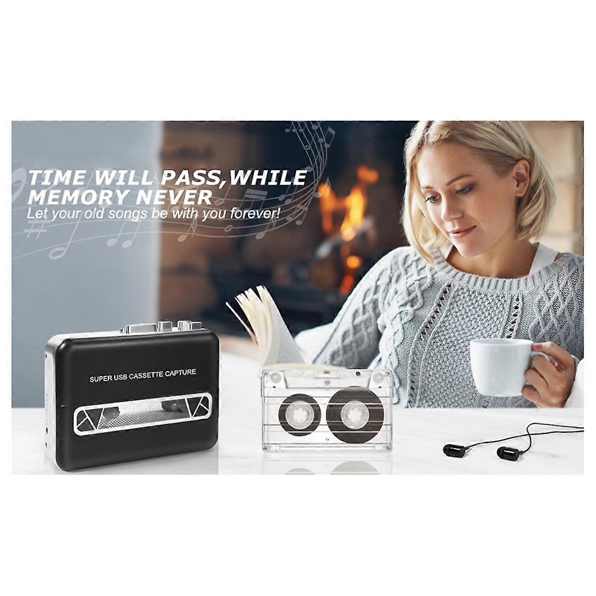 Upgrade USB Cassette Tape to PC Super USB Cassette-to-MP3 Capture Audio Music Player CD Converter