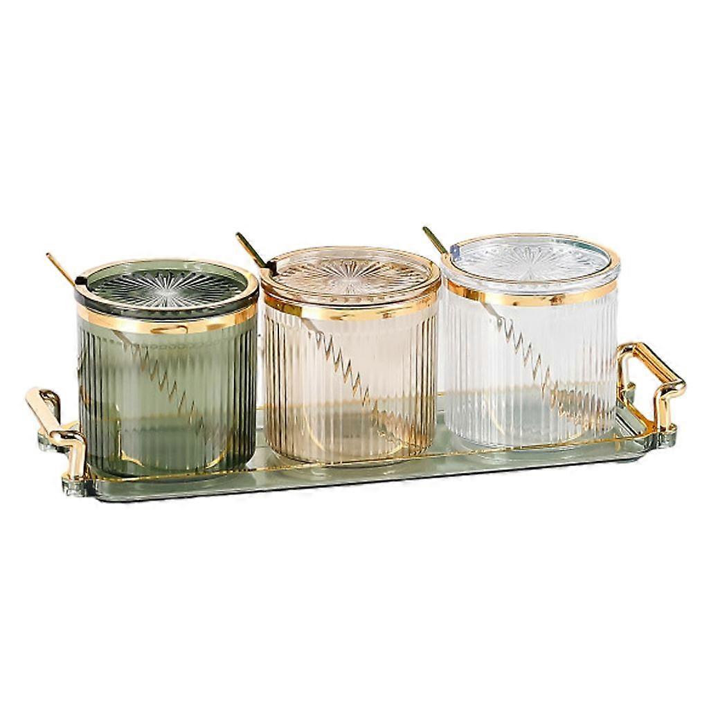 3-Piece Spice Jar Set with Lids - Mixed Colors