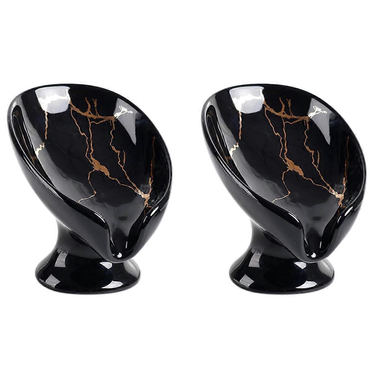 Soap Dish, Ceramic Soap Holder,Black