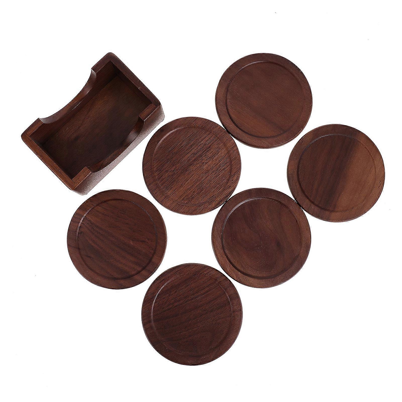 Coffee Teacup Coasters for Home Use Protect Tables from Drips Spills Elegant Synthetic Material 1 Set