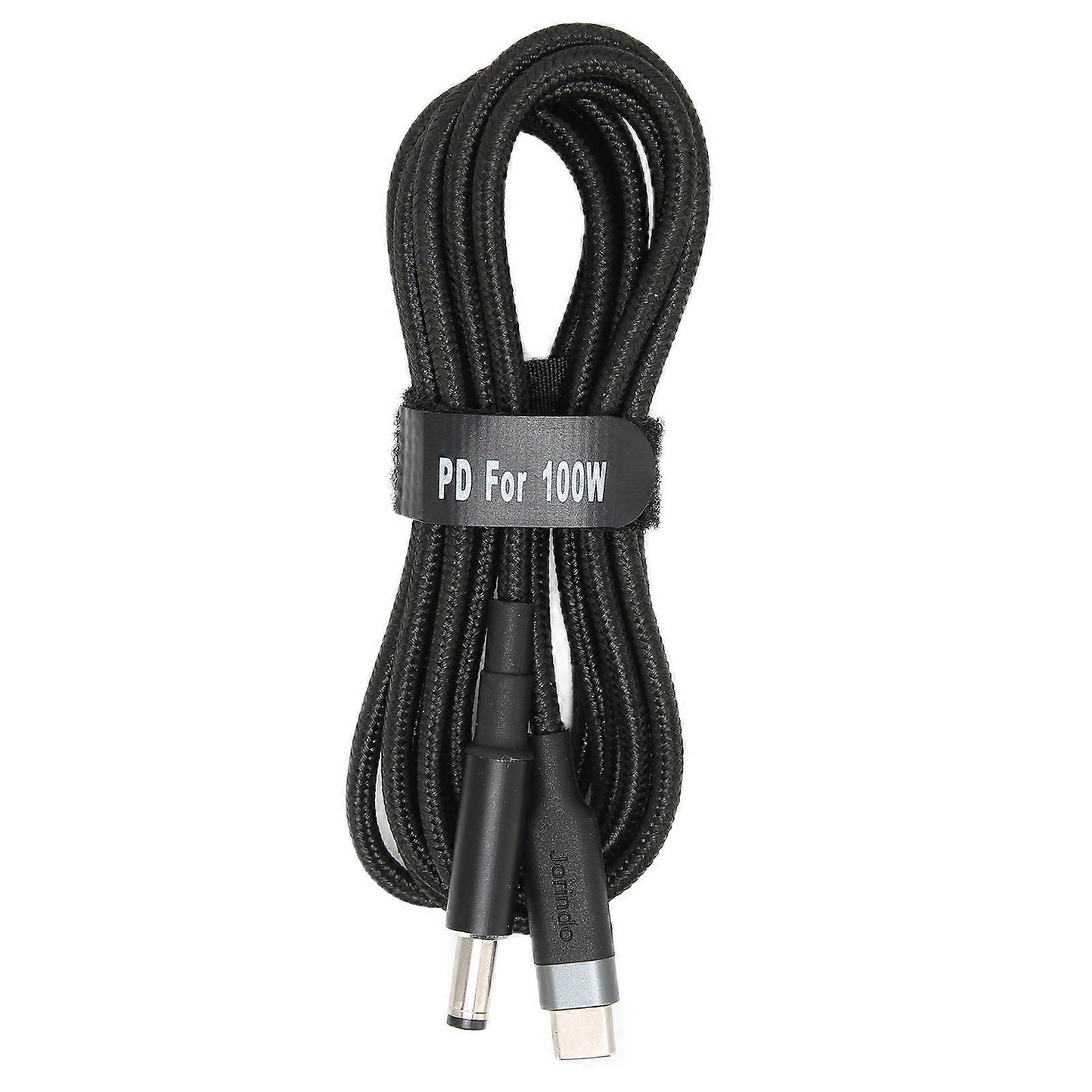 JORINDO 100W Laptop Charging Cable, Dual Chipset, Type-C Male Input to DC Male Power Cable (2m)