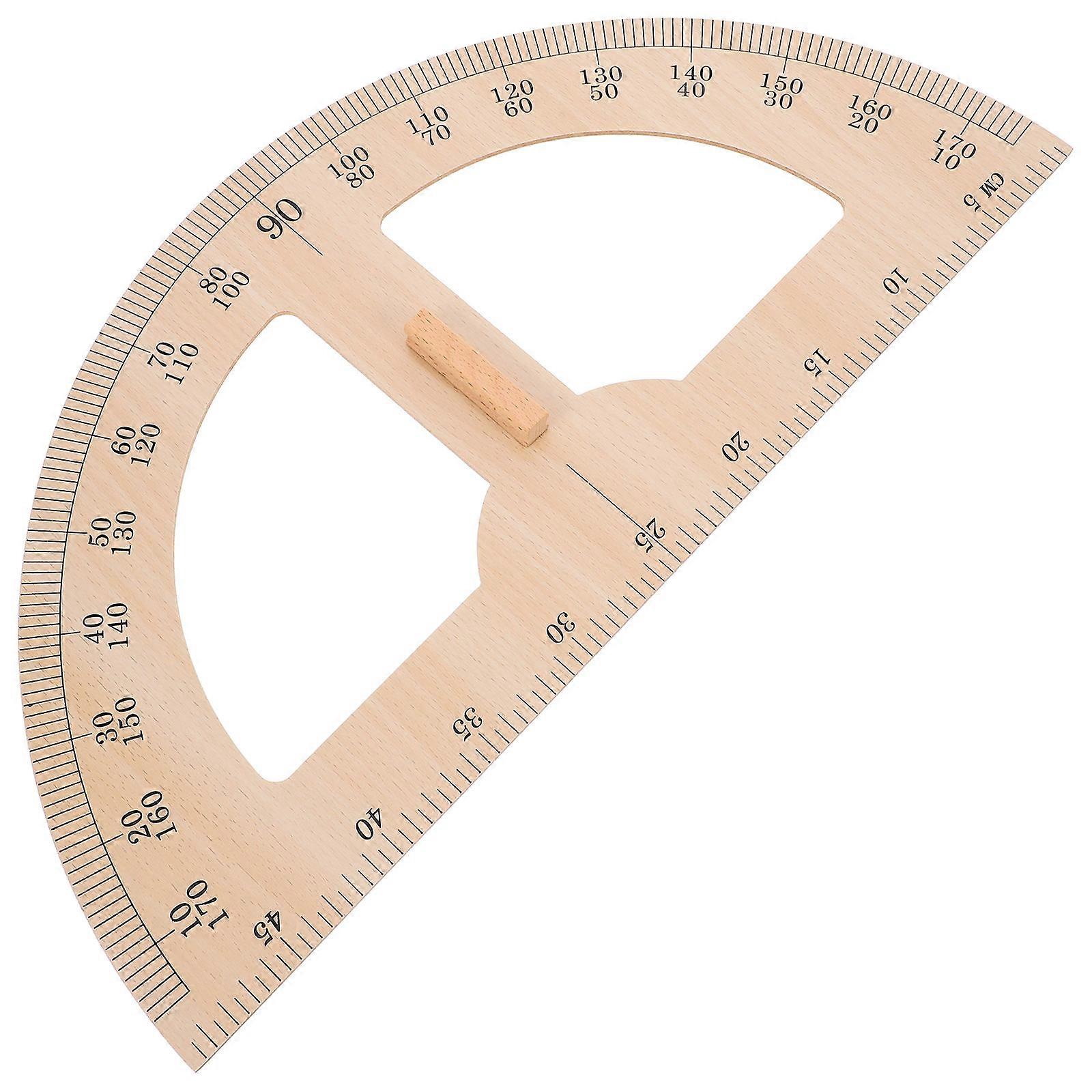 Wooden Measuring Ruler for Teachers – Classroom Aid for Geometry and Drawing with Comfortable Handle Design