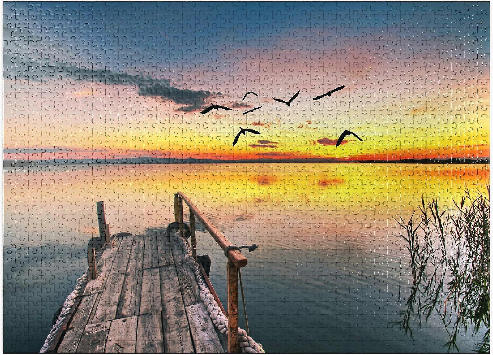 Pier in The Clouds - Rompecabezas premium de 1000 piezas