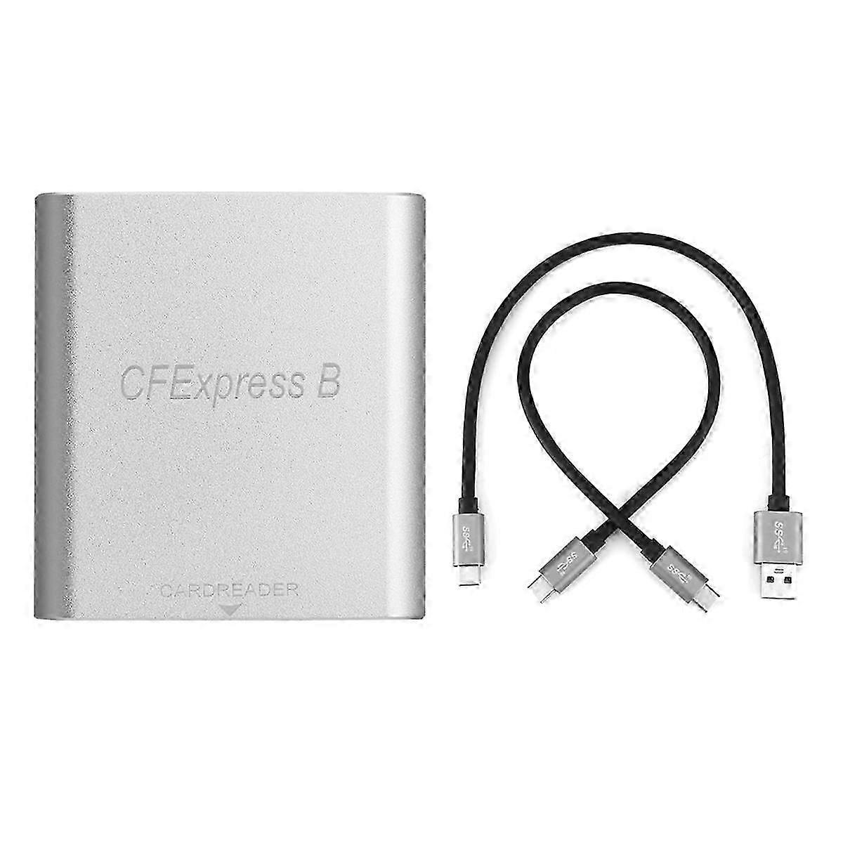 CFexpress Card Reader Portable USB 3.1 Gen 2 10Gbps CFE B Memory Card Drive-Free Type C Data Reader