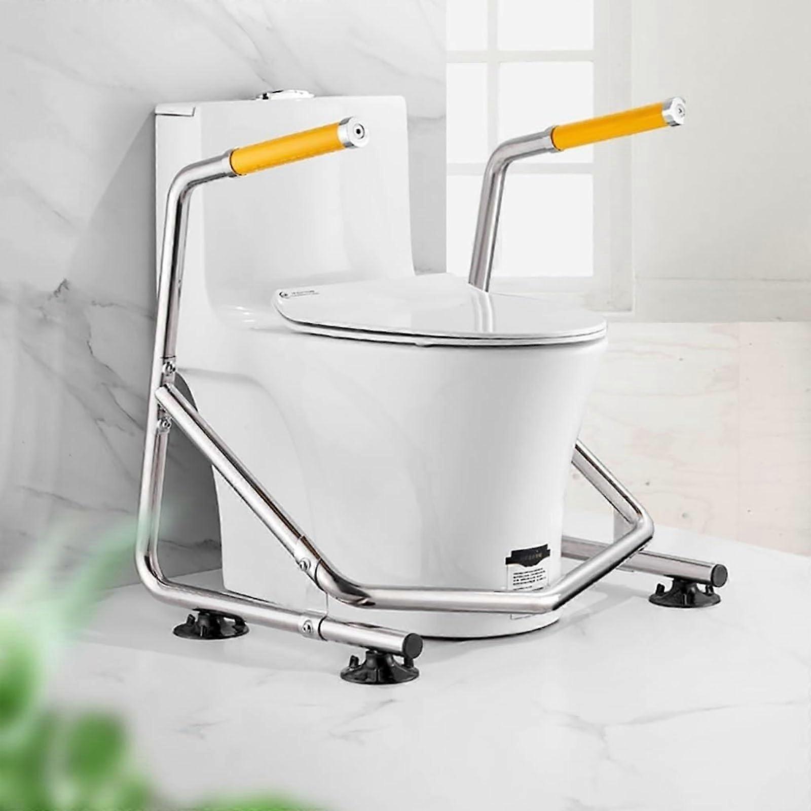 Adjustable Height and Width Toilet Safety Grab Bar, Non-Slip Toilet Support Rail for Seniors and Disabled, 330lbs Capacity