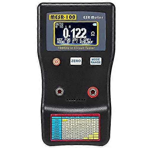 ESR Meter MESR100 Auto-Ranging ESR Tester For Capacitors, Digital Low-Ohm Meter 0.001-100 Ohm, Compact