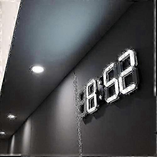 3D LED壁掛け時計、家庭用、キッチン、オフィス、ベッドサイドテーブル、24時間または12時間ディスプレイ用の最新のデジタル目覚まし時計