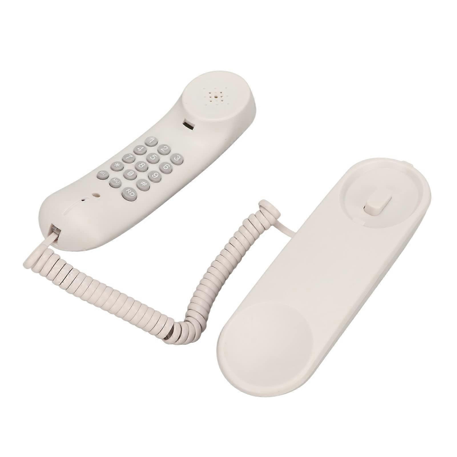 KX T506 Classic Wall Telephone, Corded, Large Button, Redial, White