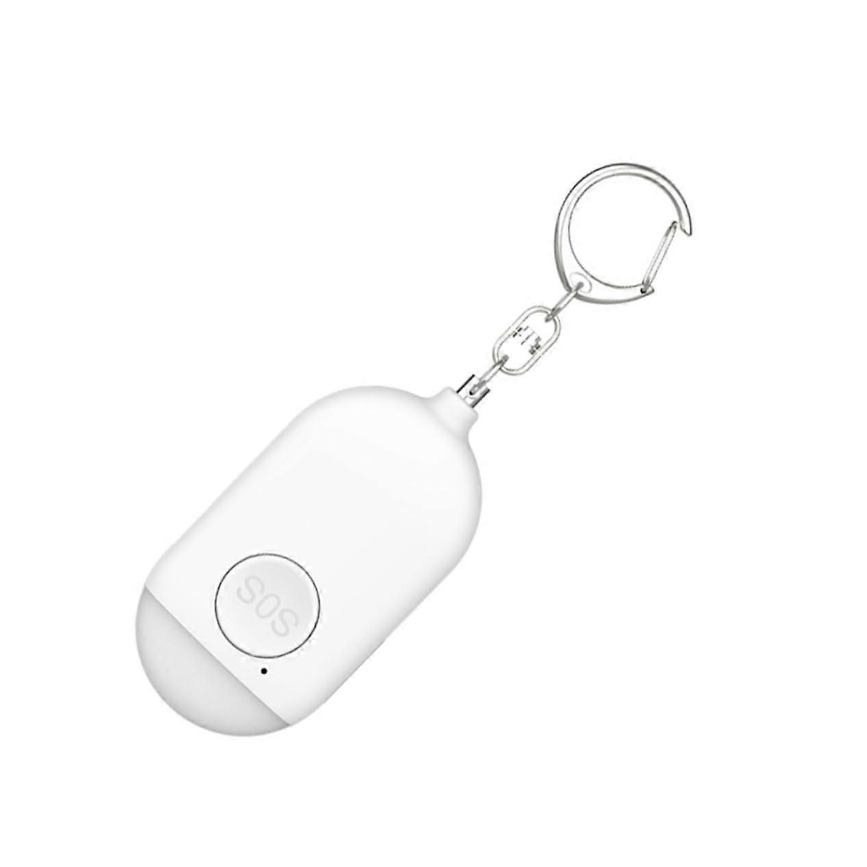 1 Piece Alarm for Women Emergency Device with Loud Sound for Keychain Attachment White