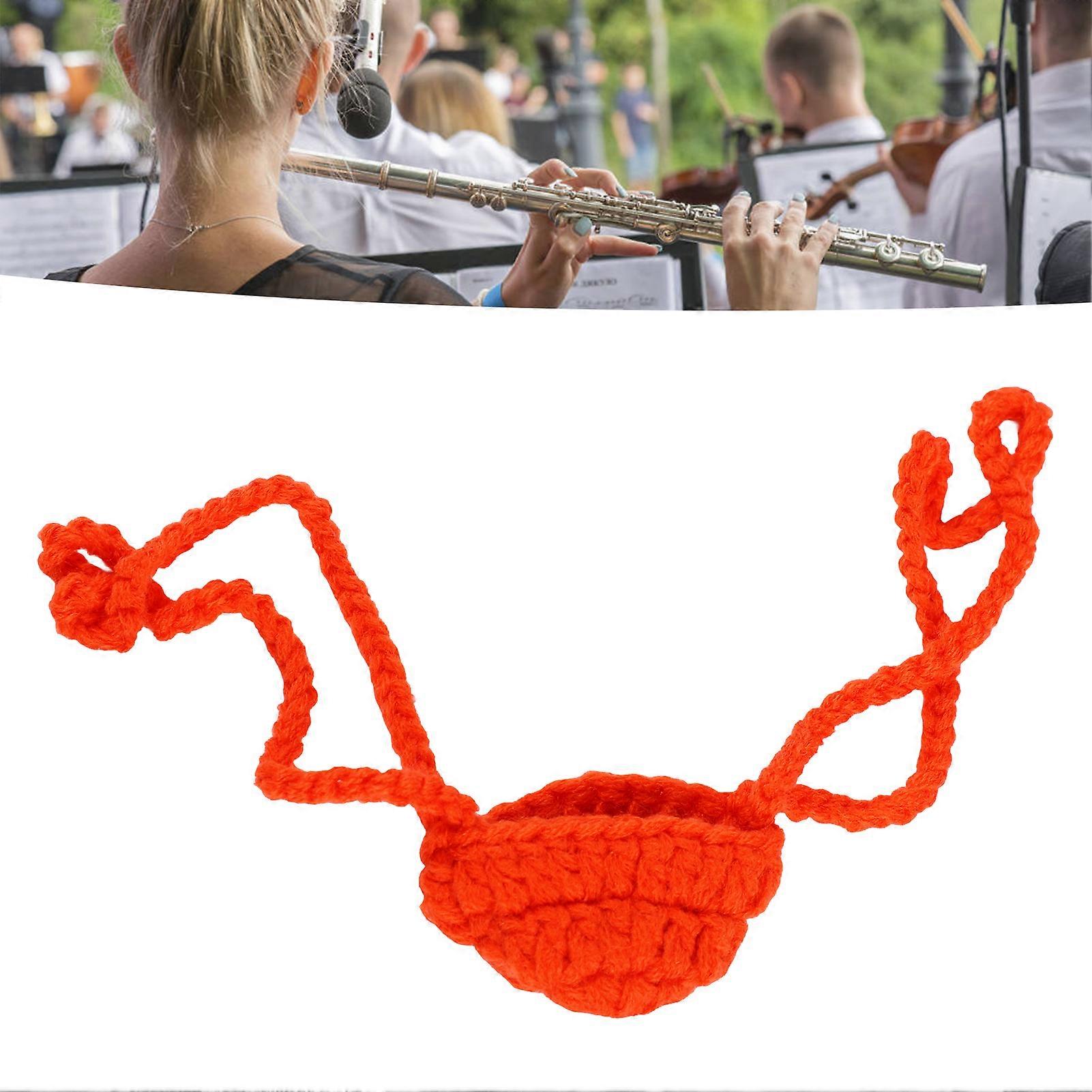 Nose Cover Protection Warmer Thread Breathable Comfortable Wearing for Instrument Playing Red