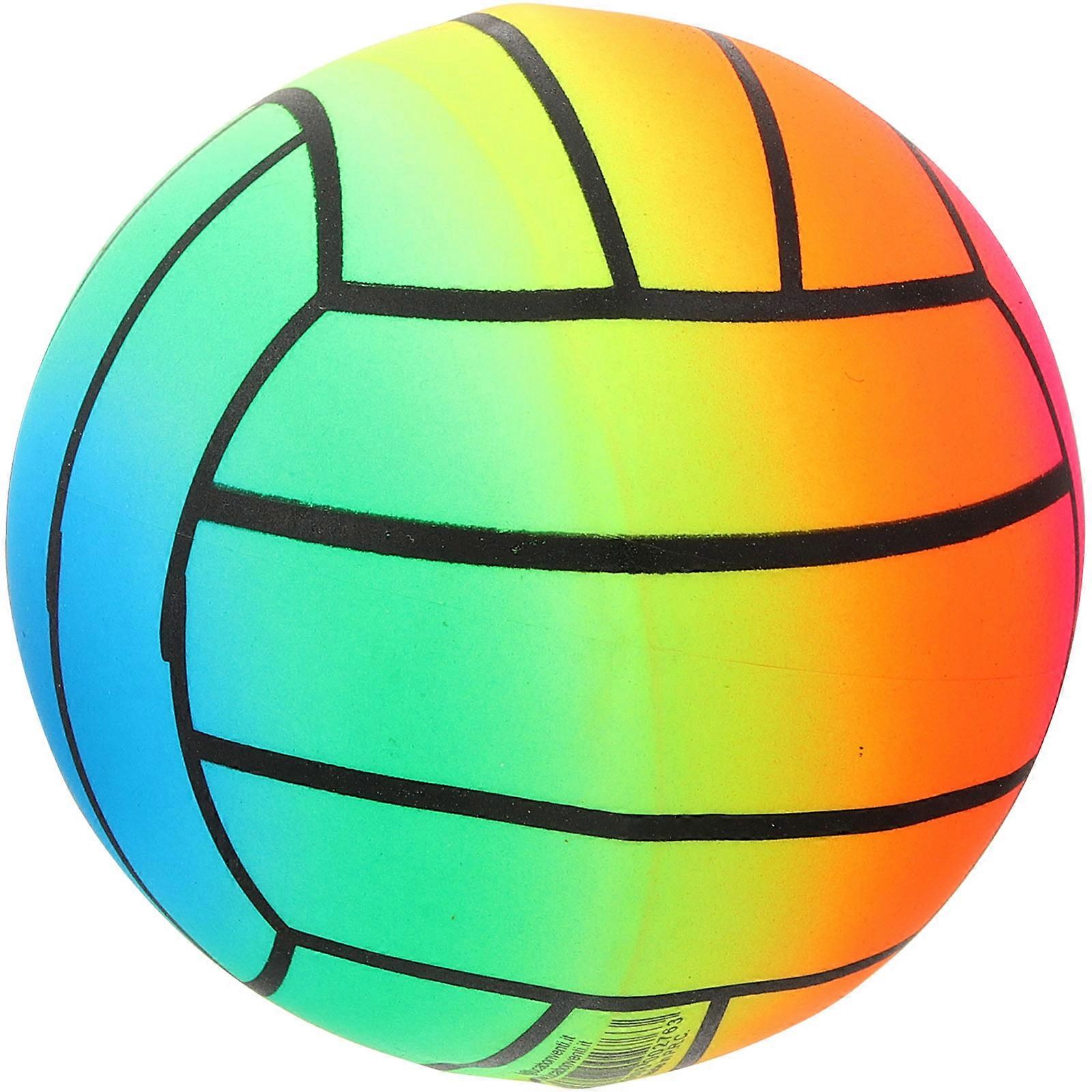Rainbow Inflatable Volleyball for Outdoor Pool Beach Play – Lightweight Fun Design for Adults Summer Entertainment