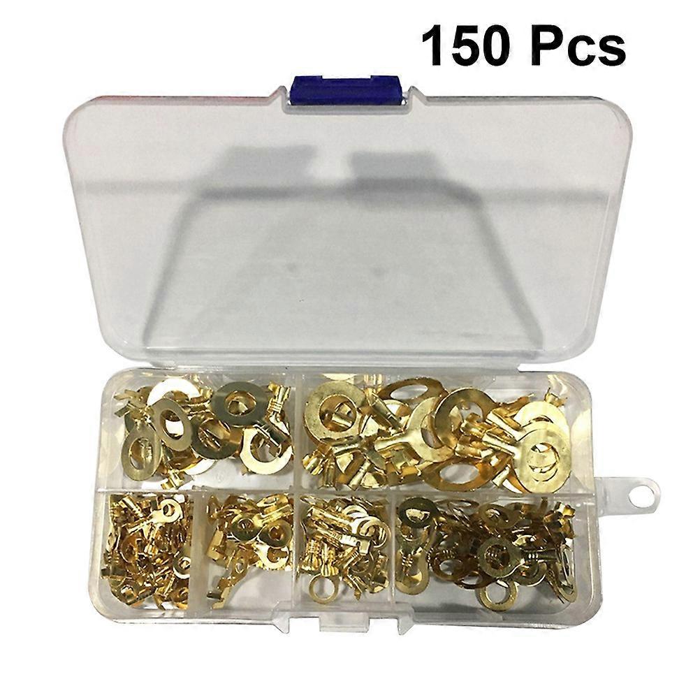 Brass Round Connector Circular Ring Cable Crimp Terminal For Distribution Device 6.2mm 150Pcs