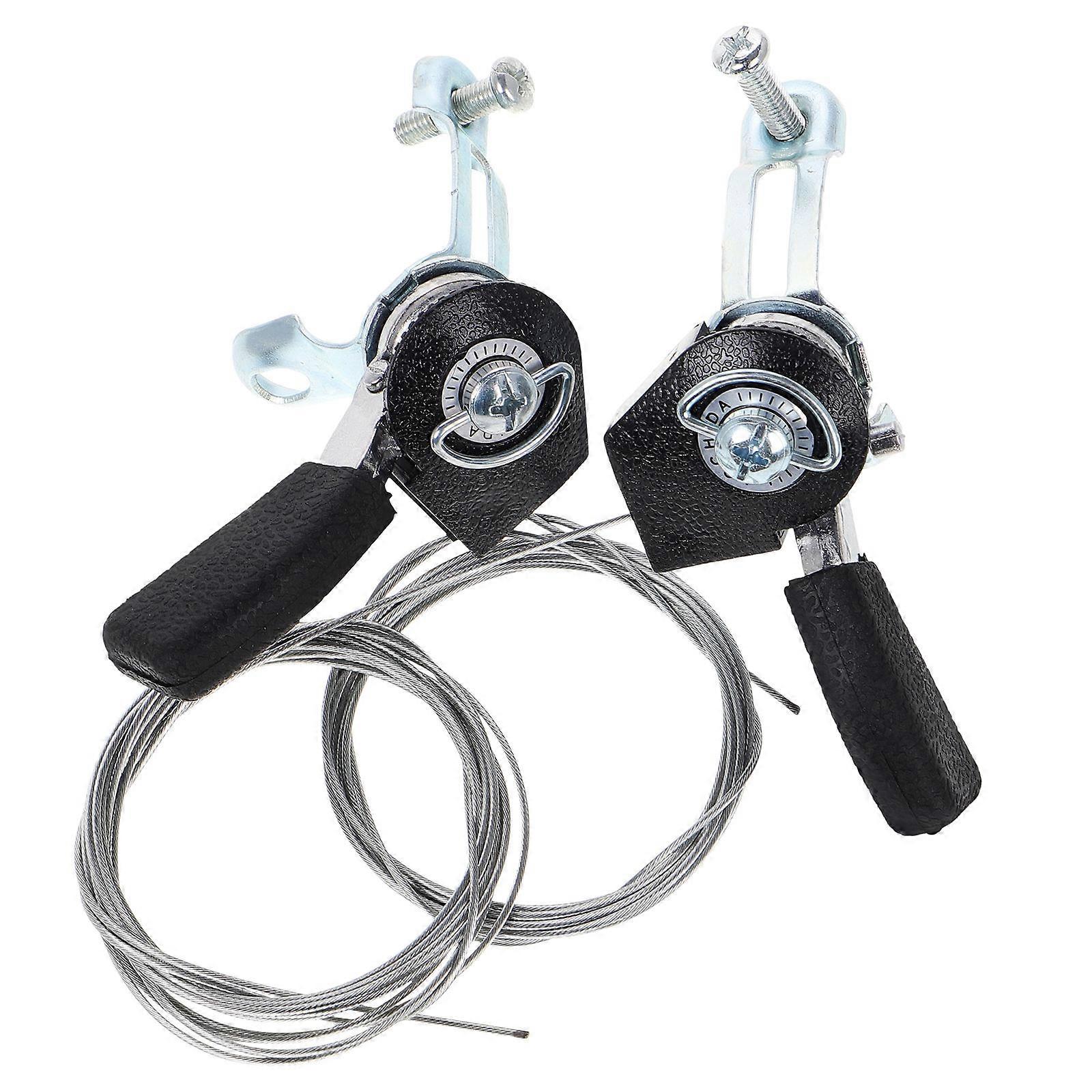 1 Pair Stem Mount Shift Lever Friction Throttle Cable for Lawn Mowers Generators and Outboard Motors with Knob for Marine Engines