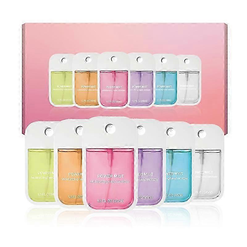 6 Flavors Power Mist Hand Sanitizer, Hand Sanitizer Spray, Power Mist Hydrating Hand Sanitizer Spray for Adults and Kids, Portable Hand Sanitizer Spra