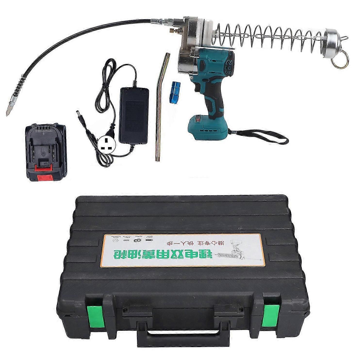 Grease Gun Maximum Cordless Electric Lithium Battery Oil Seal Greases Guns AC 80240VUK Plug