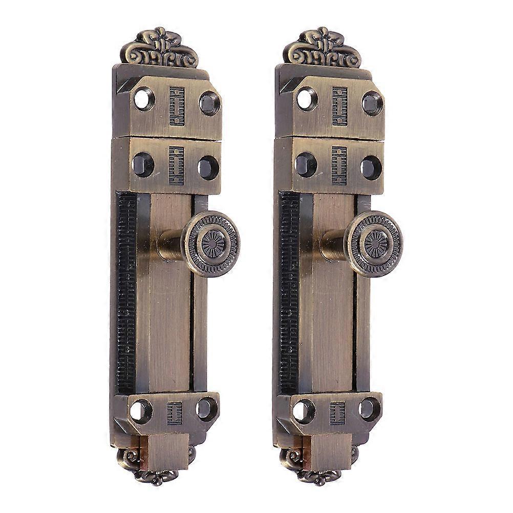 Retro Vintage European Slide Door Bolt Lock with Zinc Alloy Material for Durable Use 2 Pcs
