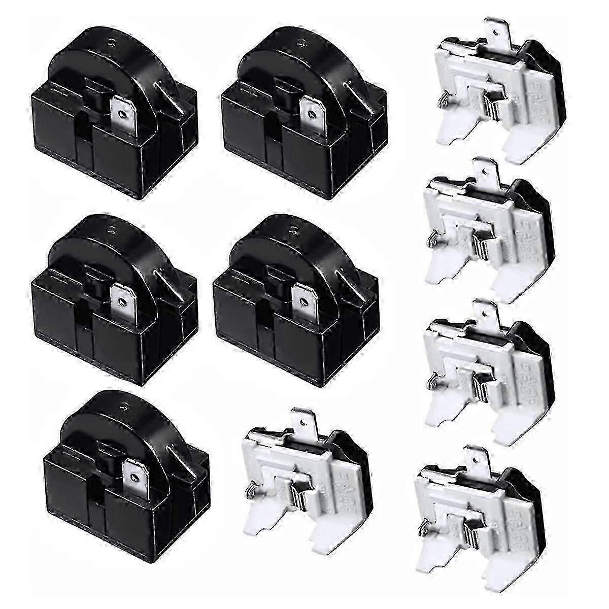 Refrigerator Compressor Relay And Overload Kit 5 Sets,qp2-4r7 4.7 Ohm 1 Pin Ptc Start Relays And 6750c-0005p Protectors