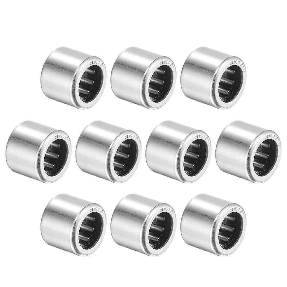 HK0810 Needle Bearing 8 Mm Bore 12 Mm Outer Diameter 10 Mm Width Chrome Steel Open End Pack Of 10