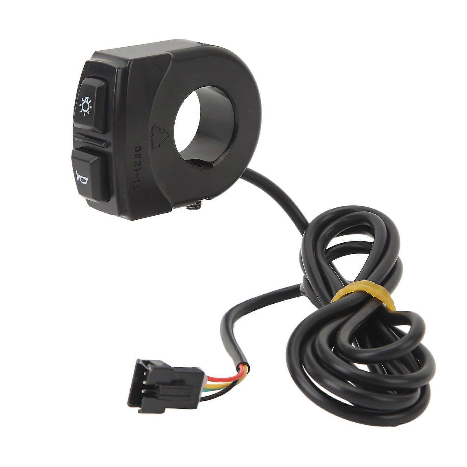 DK21 1S دراجة كهربائية ضوء التبديل دراجة كهربائية بوق ضوء التبديل دراجة كهربائية ليثيوم بطارية ملحقات YMQX)