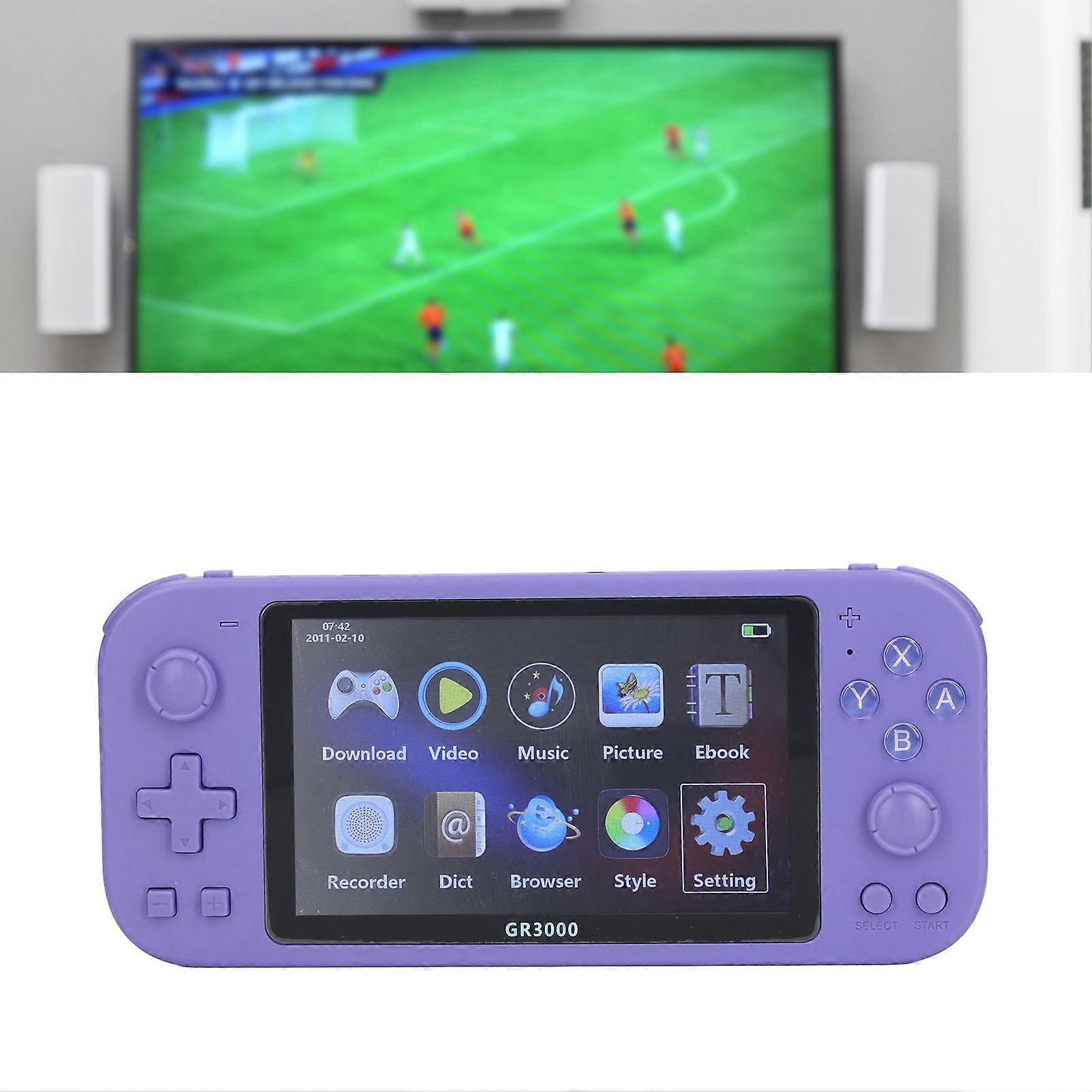 Electric Game Player 5.1in High Definition Display Portable Vintage Controller Game Console Purple 