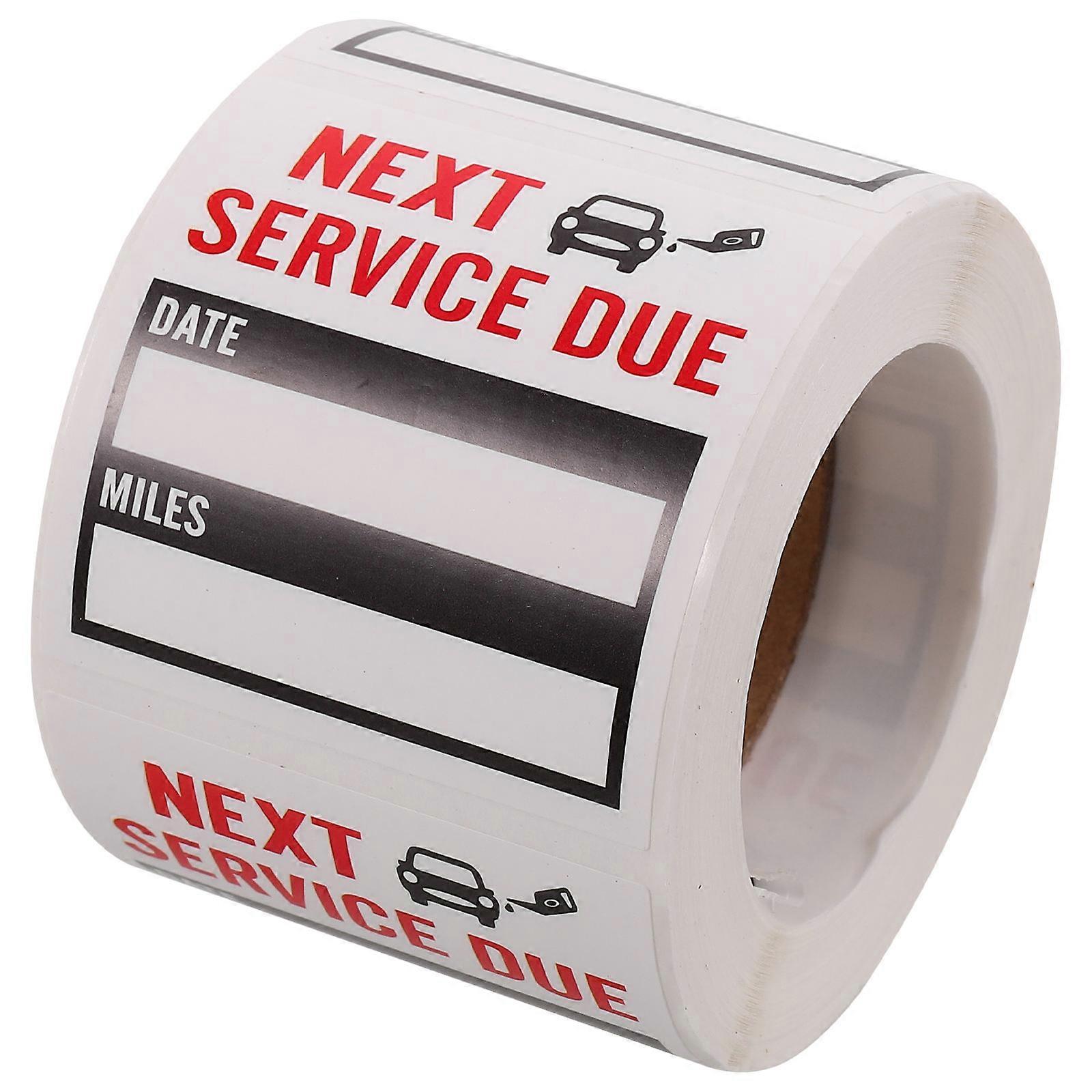 Removable Car Maintenance Sticker Oil Change Reminder Label with Strong Adhesive, Black Vehicle Stickers for Service Tracking