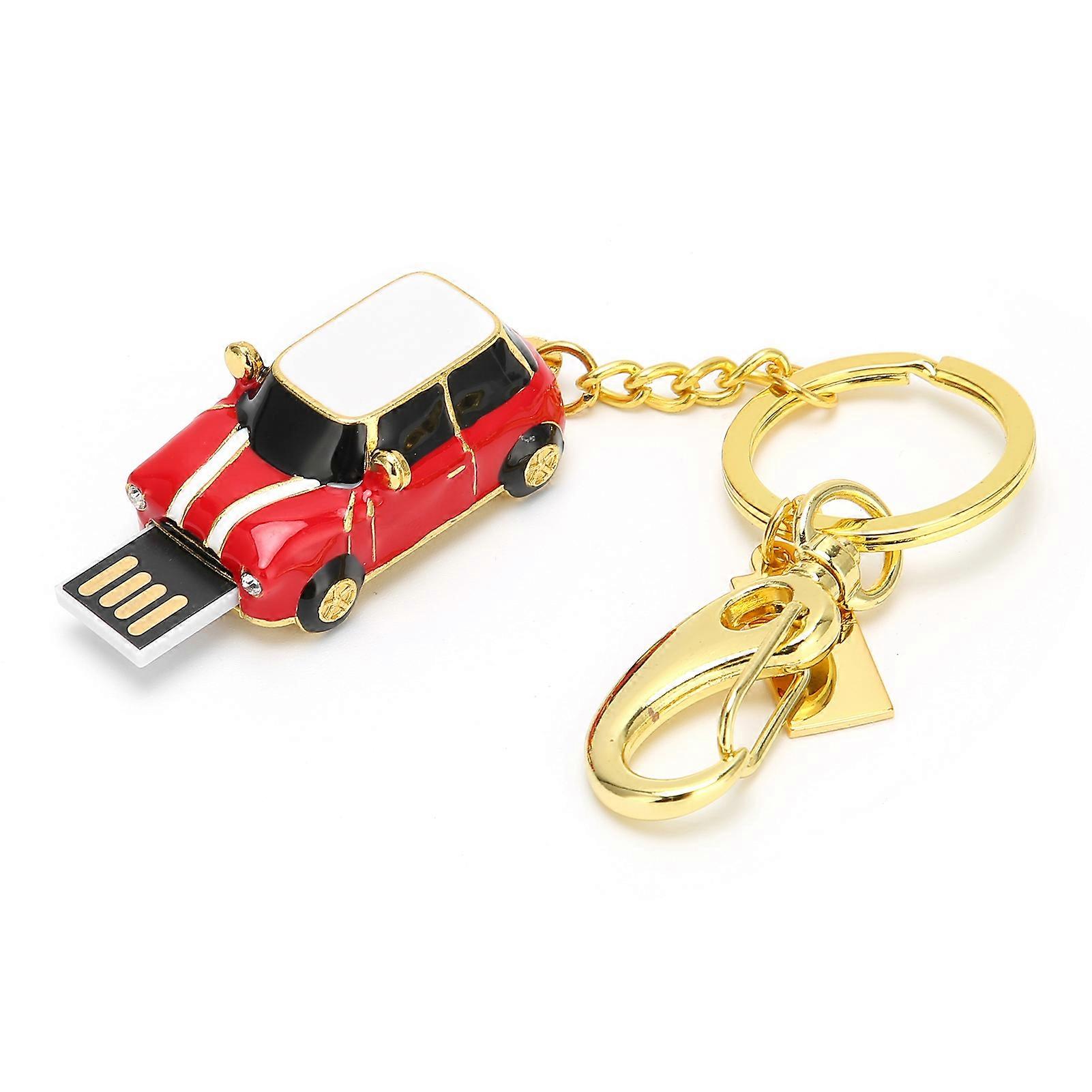 U Disk USB 2.0 Car Model Flash Drive Memory Cartoon Metal Gift Computer Accessories Red