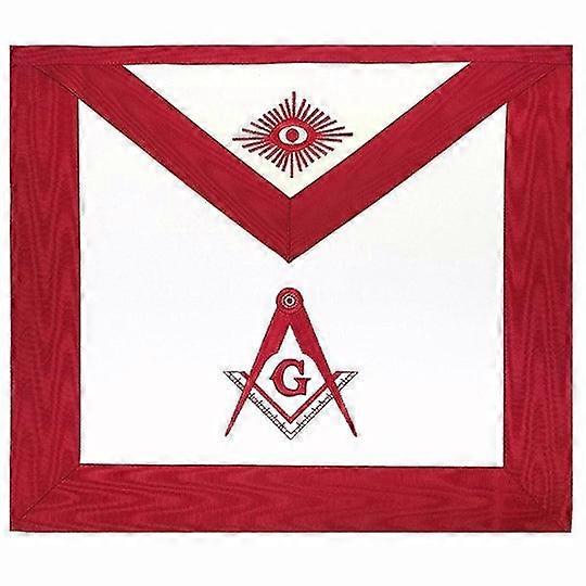 Masonic Blue Lodge Master Mason Apron Red